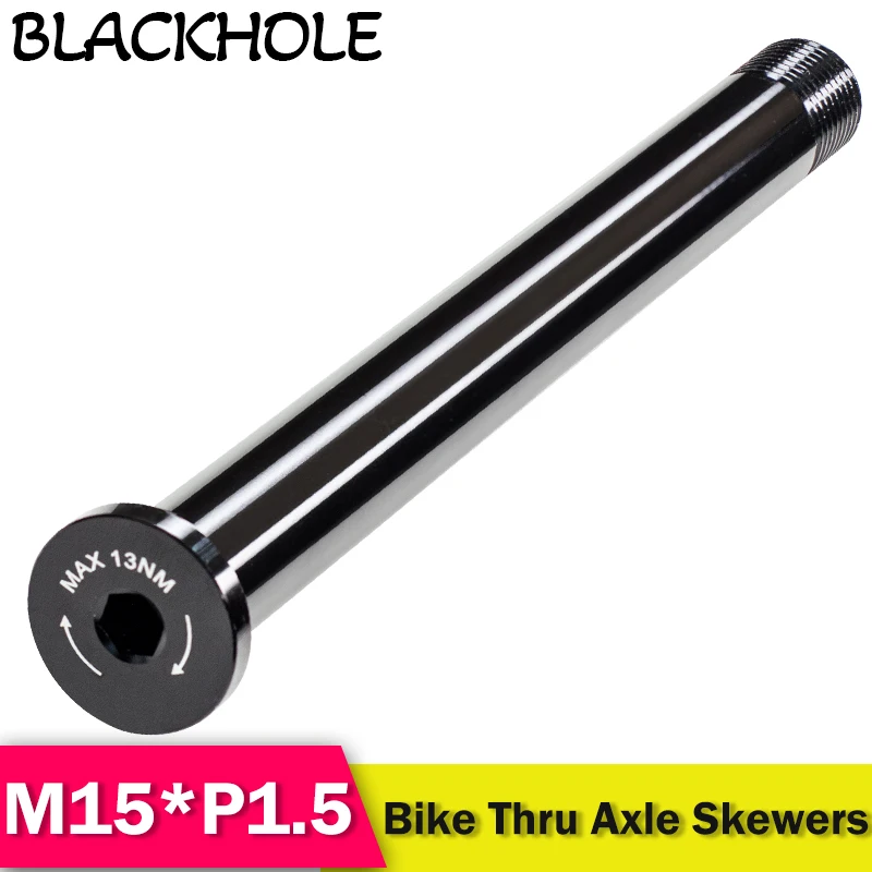 M15*P1.5 MTB Thru Axle Skewers Mountain Bike Fork 15mm Thru Axle Quick Release Shaft Nut Full Suspension Fork Thru Axle Skewers