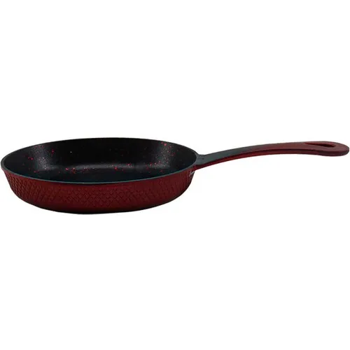 River 2'li Casting Frying Pan Milk Pot Set Red