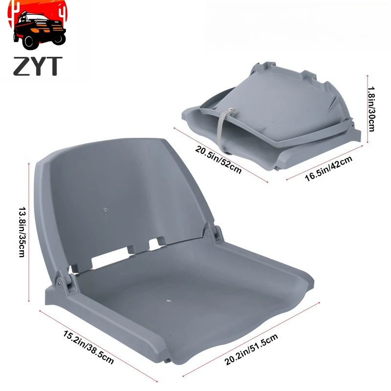 2PCS Marine folding chair (without upholstery) Sunscreen corrosion resistant waterproof suitable for speedboats and yachts