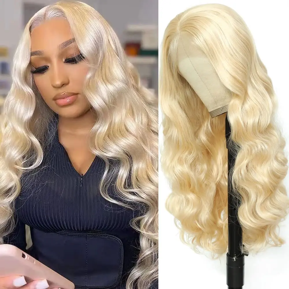 

613 Blonde 13x6 HD Lace Front Wigs Brazilian Body Wave 13x4 Lace Frontal Wig Human Hair Wigs for Women 200% Density 30 40 Inch