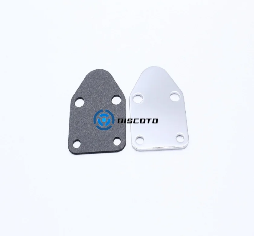 1Pc for Chrome SBC Fuel Pump Block Off Plate With Gasket 283 327 350 383 400