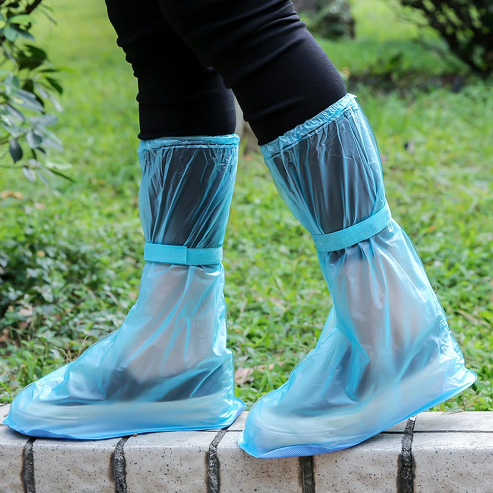 

2 Pairs Waterproof Shoe Cover Good Experience Protector Anti-skid Overshoes Slush Protection High-tube