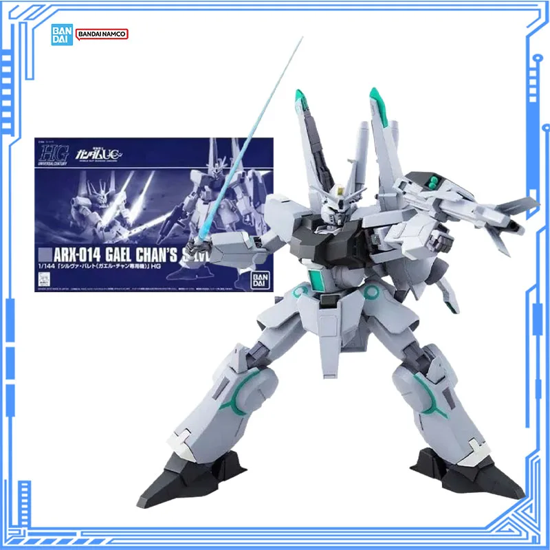 

Bandai Genuine Gundam Model Kit HG 1/144 ARX-014 Gael Chan Silver Bullet Anime Action Figure Collection Assembly Model Toy Gifts