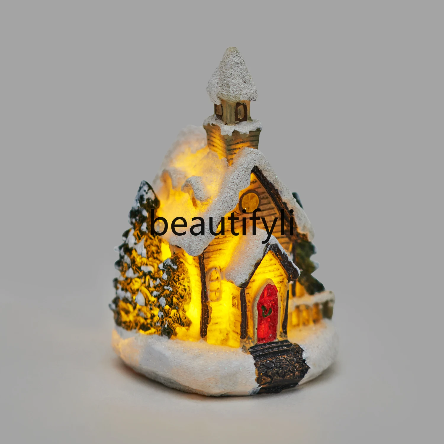 

"Christmas is a letter from winter" Christmas snow house tabletop ornament healing gift