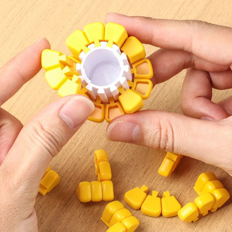 Schlüsselanhänger Mais-Puzzle DIY Kreatives Mais-Block-Handspielzeug Mini Entspannungs-Gehirntrainer Vielseitiges Intellektuelles Bausteinspielzeug – Detail 15