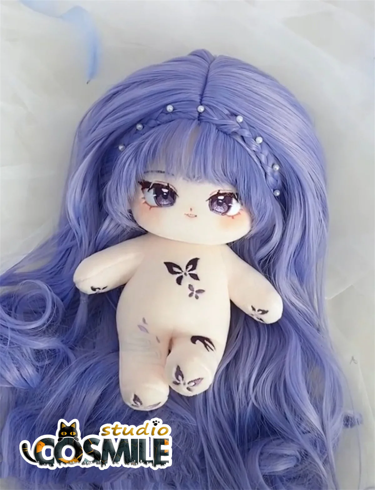 Idol Mermaid Princess Fairy Girl Purple Hair Constellation Pisces Stuffed Plushie 20cm 28cm Plush Doll Body Dress Toy KK