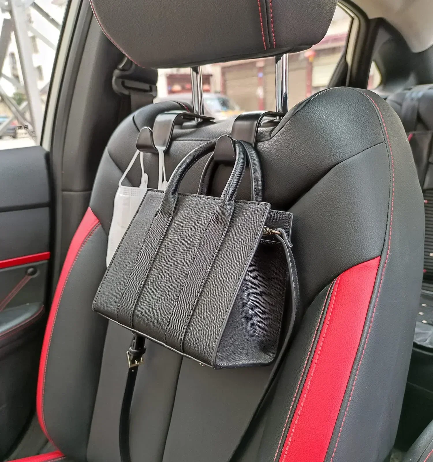 1-4PCS Clips Car Seat Hook Auto Headrest Hanger Bag Holder for Car Bag Purse Cloth Grocery Storage Auto Fastener Accessories