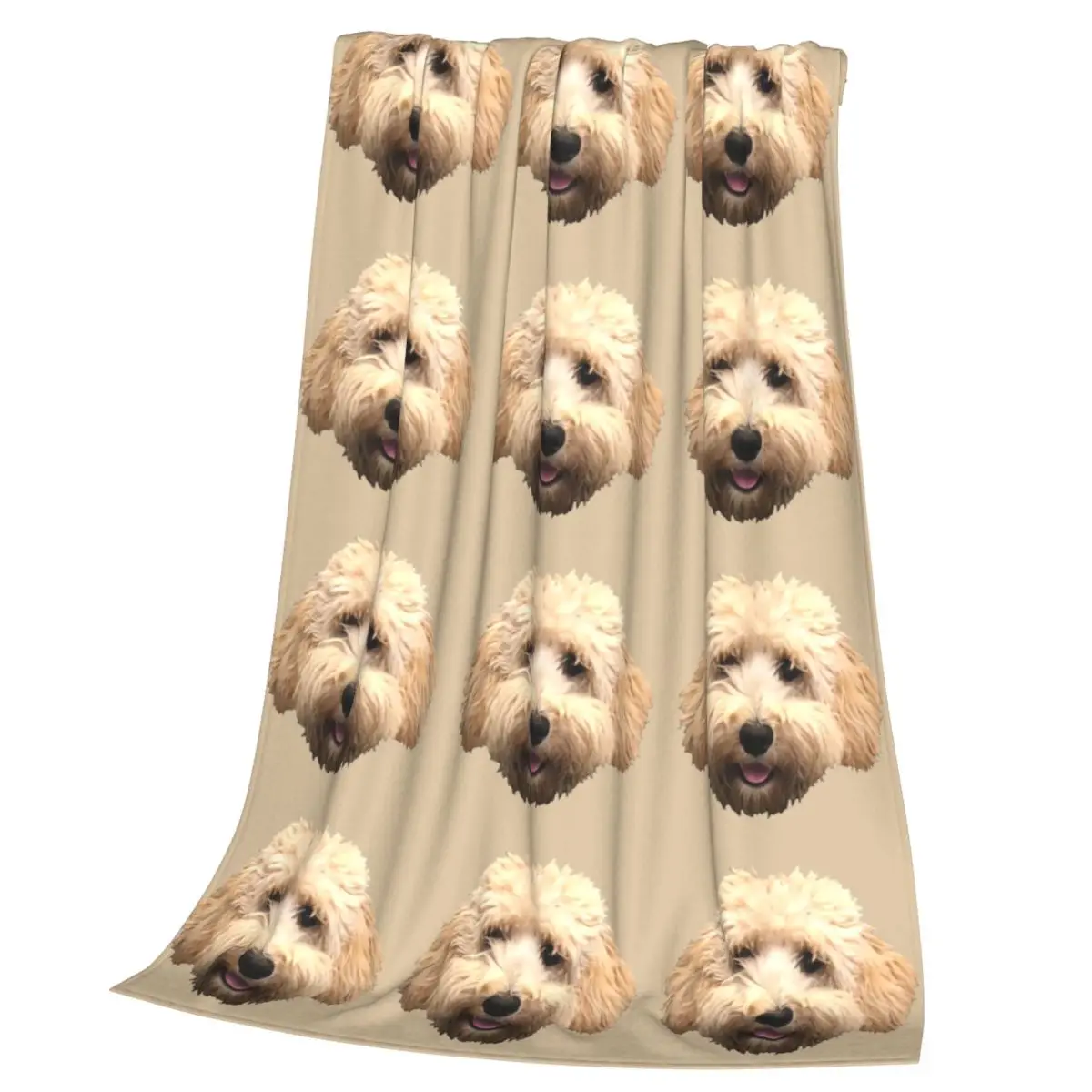 Rosie The Goldendoodle Grey Blanket Soft Warm Flannel Throw Blanket Cover for Bed Living room Picnic Travel Home Sofa