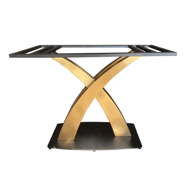 Processing stainless steel wrought iron dining table legs bracket marble luxury stone support sole seat