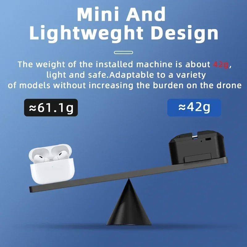 BRDRC Sistema di derivazione universale per DJI Mini 4 Pro/Mini 4K/Air 3/Avata 2/Mini 3/Mavic 3 Pro Casting Bait Airdrop Sistema di lancio