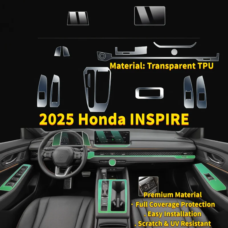 For 2025 models of Honda Inspire center console protection interior TPU film navigation screen film supplies