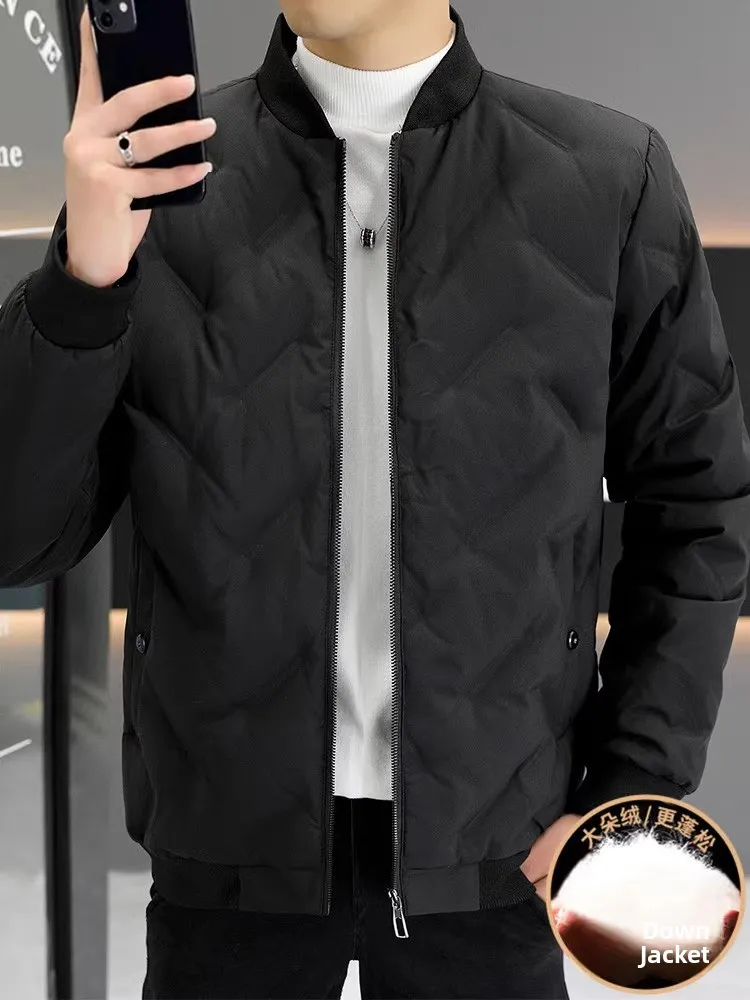 

Men's down Jaet Lightweight Baseball Collar Anti-Cold Busin Winter Clothes Thin Autumn Outerwear Polyester Fiber