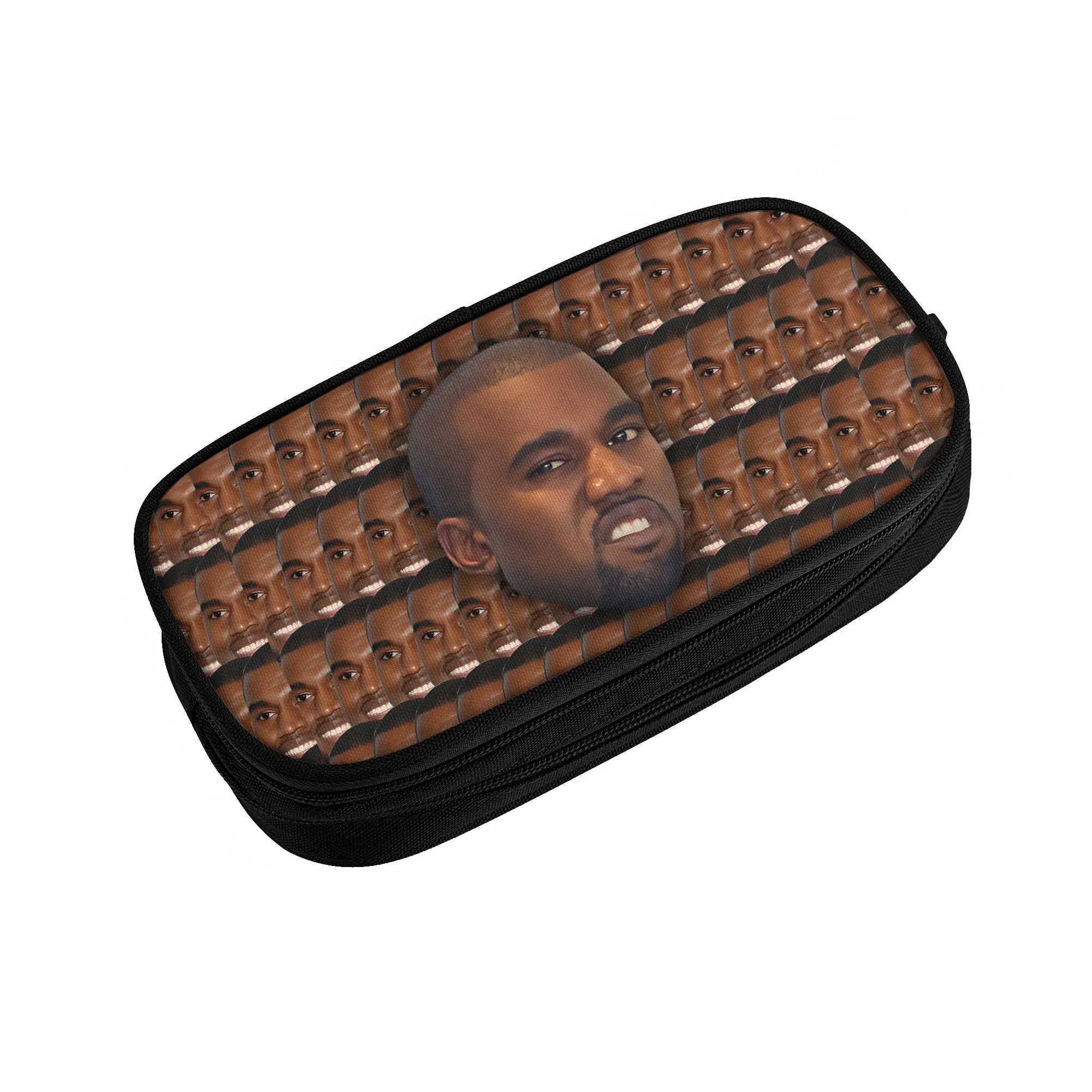 Funny Kanye West Rapper Singer   Pencil Cases for Girls Boys Large Storage  Pen Bag Box School Supplies