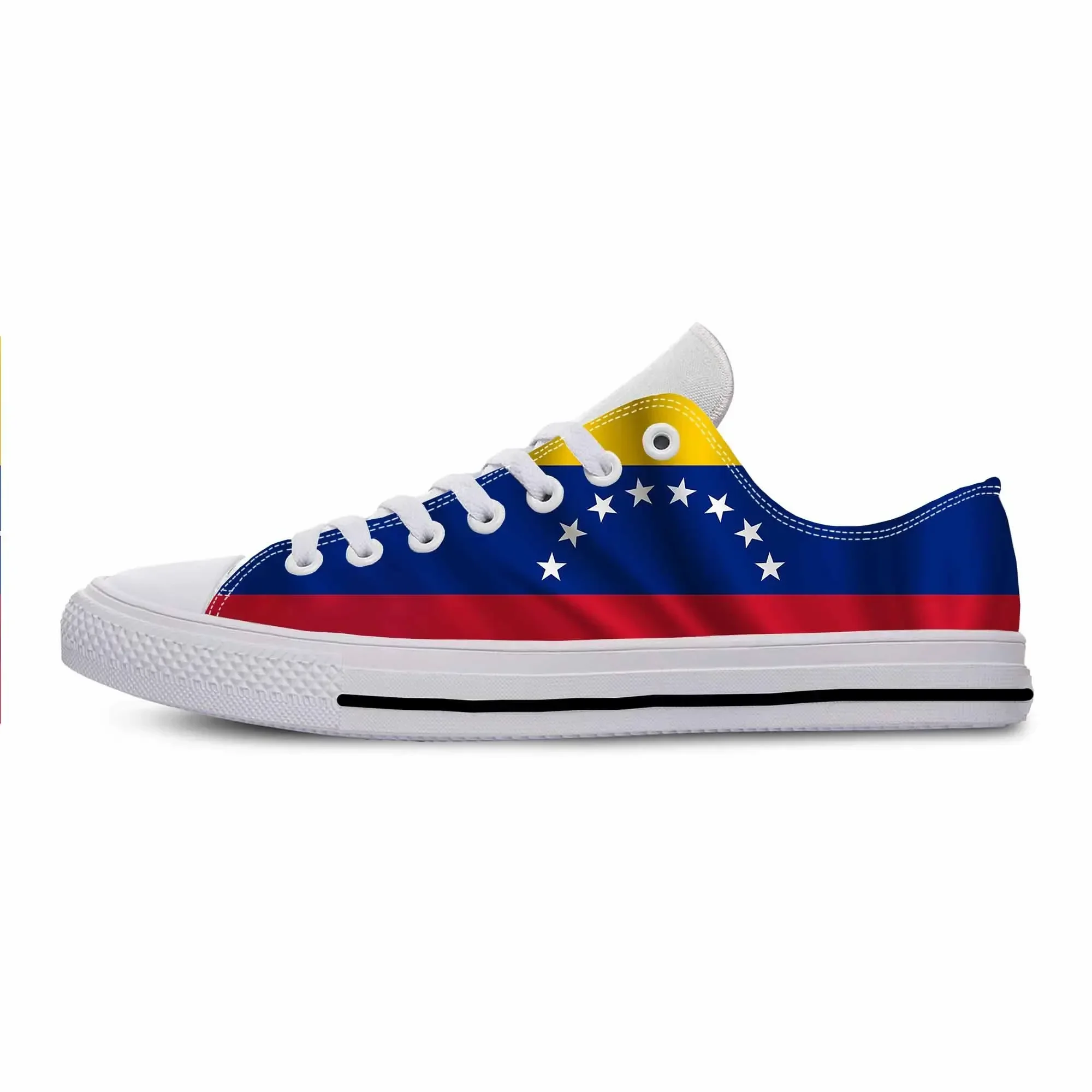 Venezuela Venezuelan bandera orgullo patriótico moda Casual zapatos de tela bajos cómodos transpirables estampado 3D hombres mujeres zapatillas de deporte