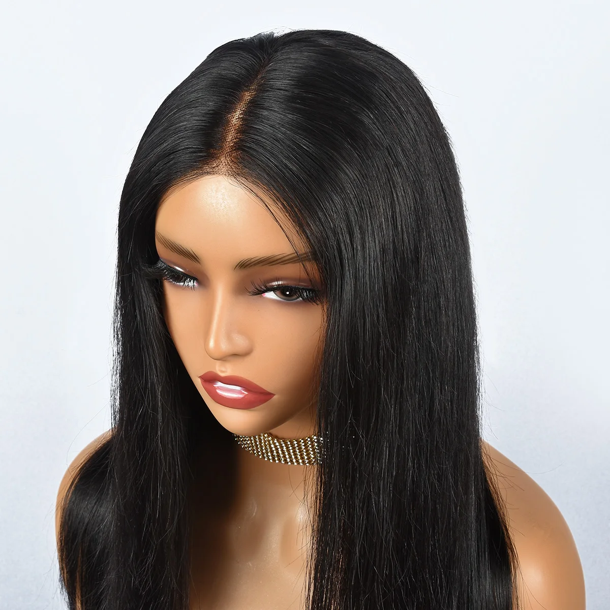 Perucas Miss Rola Fáceis de Usar Sem Cola 4x4 com Fechamento de Renda Liso, Perucas de Cabelo Humano Prontas para Usar 13x4 com Renda Frontal Pré-Desfiada