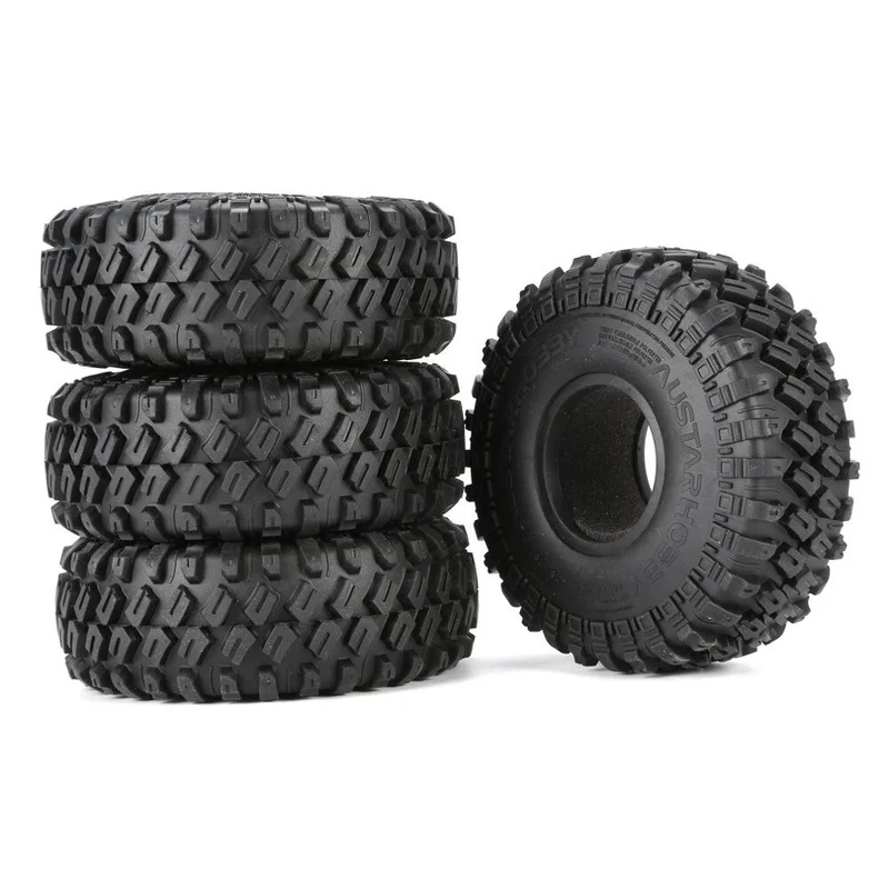 4PCS 1.9 inch Rubber Tyre Wheel Tire 100mm 105mm 110mm 115mm 122mm for 1:10 RC Rock Crawler SCX10 90046 D90 TF2 Traxxas TRX-4
