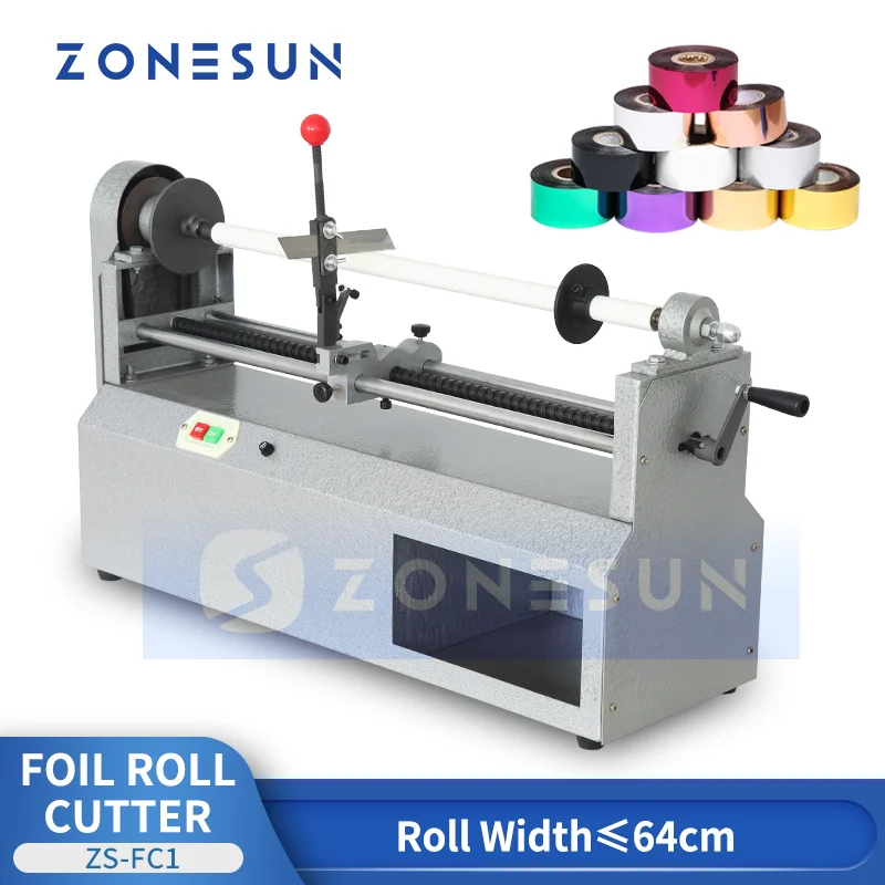 ZONESUN Foil Roll Cutting Machine Hot Foil Paper Dispenser Leather Stamping Equipment ZS-FC1