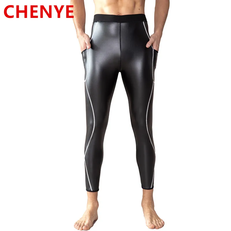 Herrenmode Lederjacke mit Taschen Lederhose Body Shaper Taillen trainer Höschen mit hoher Taille Fitness Leder hemd