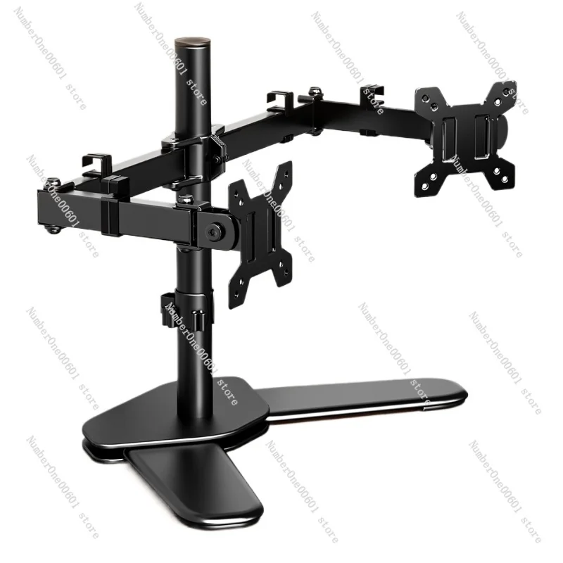 Monitor Stand  Arm Non-punching Rotary Dual-screen Base Computer Screen Universal Lifting Heightened Shelf