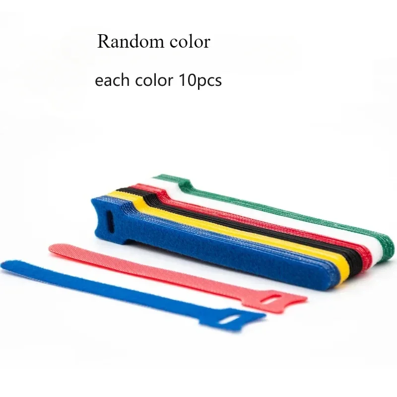 10/30/50pcs Releasable Cable Ties Durable Soft Nylon Strap Reusable Velcro Cable Ties Organizer Tool Velcro Self-Adhesive Tapes