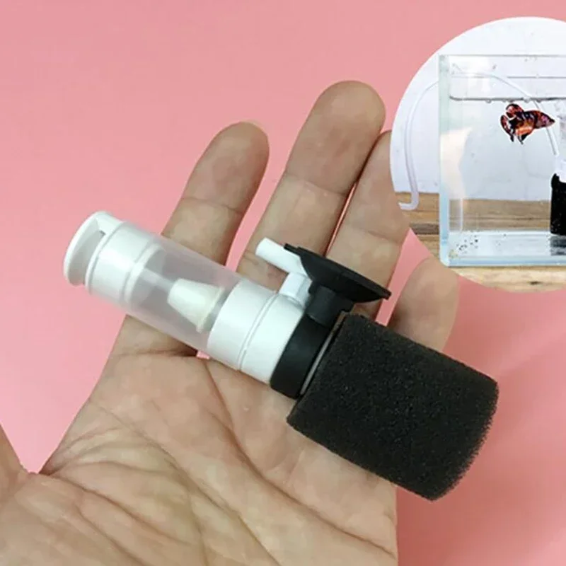 Filtro 3 en 1 para acuario, mini purificador de agua sumergible con oxígeno