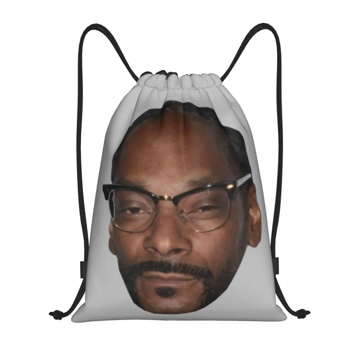 Funny Rapper Music Snoop Dogg Drawstring Backpack Sports Gym Bag for Women Men Training Sackpack