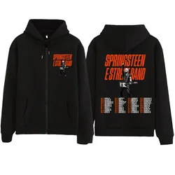 Bruce Springsteen and E Street 2024 Tour Zipper Hoodie Harajuku Pullover Tops Sweatshirt Streetwear