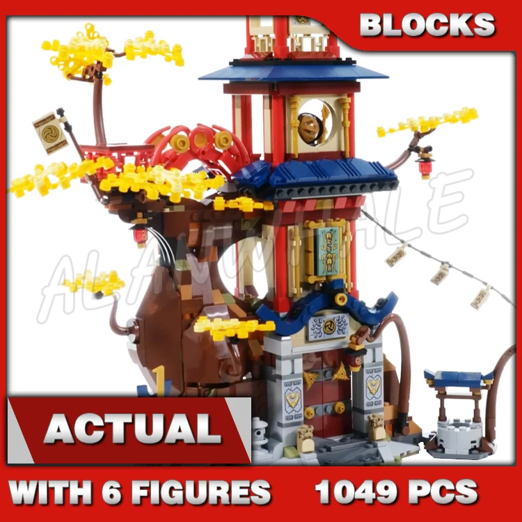 

1049pcs Shinobi Dragons Rising Temple of the Dragon Energy Cores Hidden Traps 70085 Building Block toys Compatible with Model