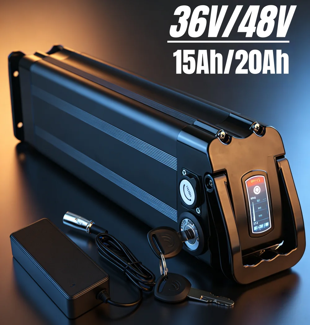 36V/48V 15Ah 20Ah Battery 18650 Lithium Rechargeable Battery Built-in Bms for Silverfish 750W1000W Bafang Motor Kit with Charger