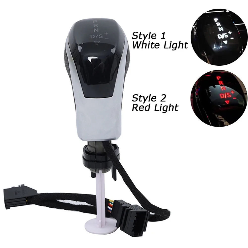 

A-Black Style Red Light LED Gear Shift Knob Electronic Shift Handle For Car Direct Replacement Easy Installation