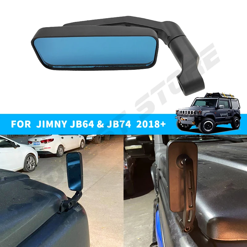 Car Hood Cover Backup Mirror Avoid Blind Spots Mirrors Exterior Accessories For Suzuki Jimny JB64 Sierra JB74W 2019 2022 2023