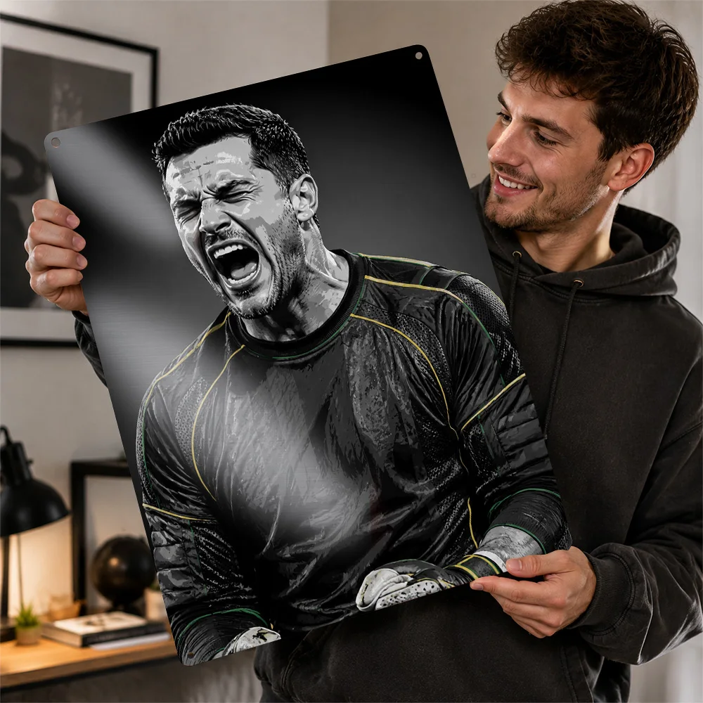 Júlio César Football Aluminum Poster Personalized Metal Sign Club Legacy Style Wall Art Perfect For Matchday Admirers In Study