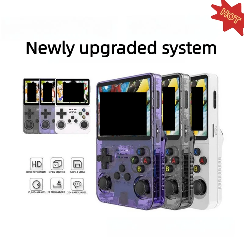 

Портативная игровая консоль R36S с 3,5-дюймовым IPS-дисплеем, 64 ГБ памяти и предустановленными ретро-играми