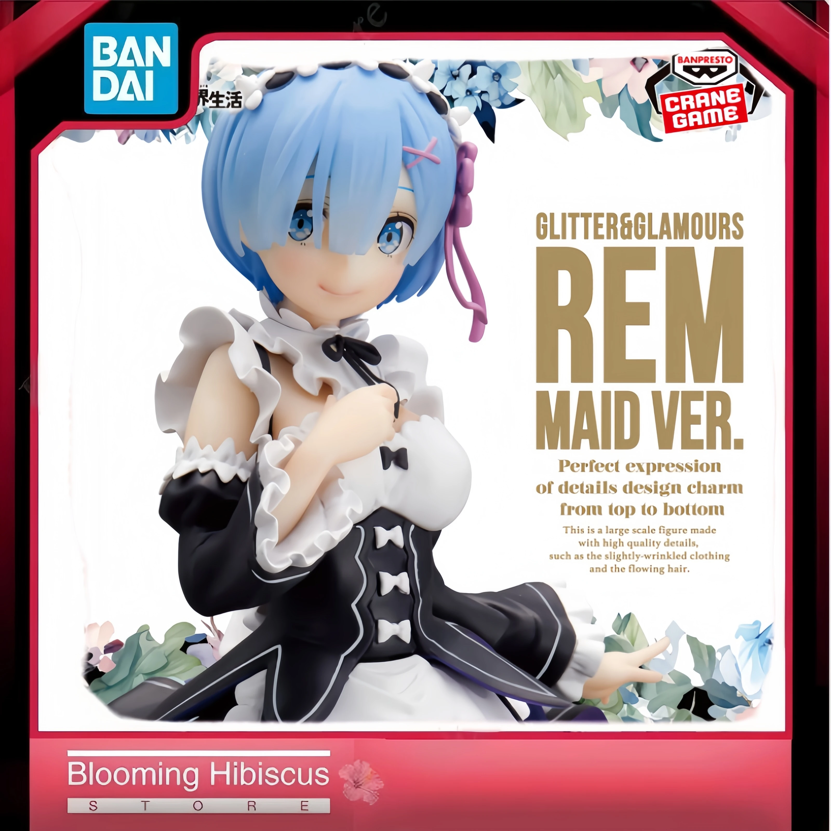 

Authentic Bandai Banpresto Original Glitter & Glamours Rem Maid Ver. 24cm Anime Re:Zero -Starting Life in Another World- Figure