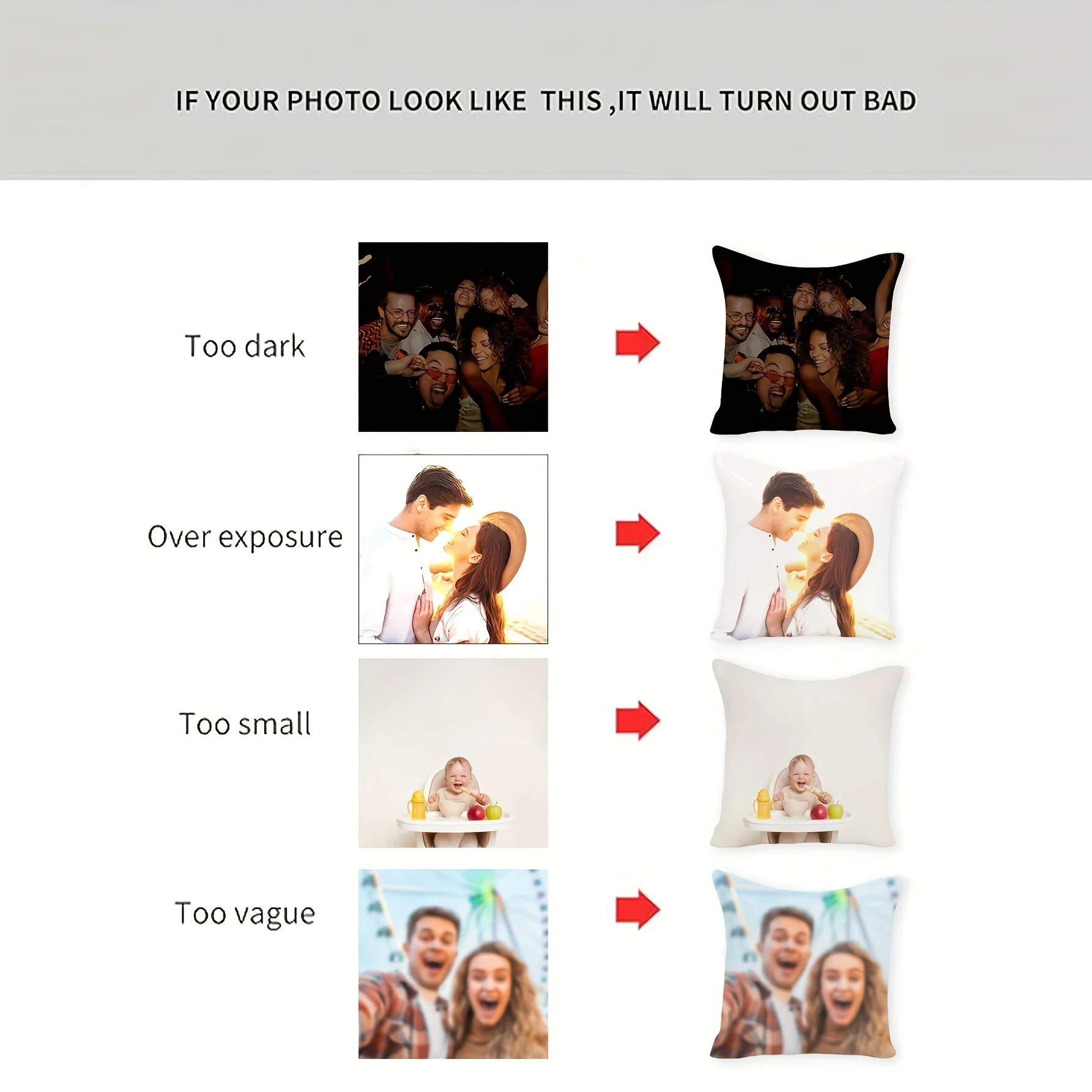 Customize 1 Custom Photo Pillowcase for Couples- Personalized Short Plush Set, Double-Sided Printing, 18x 18inch, Perfect Gift f