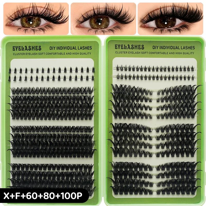 DIY Manga Spiky Cluster Wimpernverlängerungen, Natürliche Mega-Volumen Einzelne Vorgeschnittene Segmentierte Wimpern für Augen-Make-up zu Hause – Detail 16