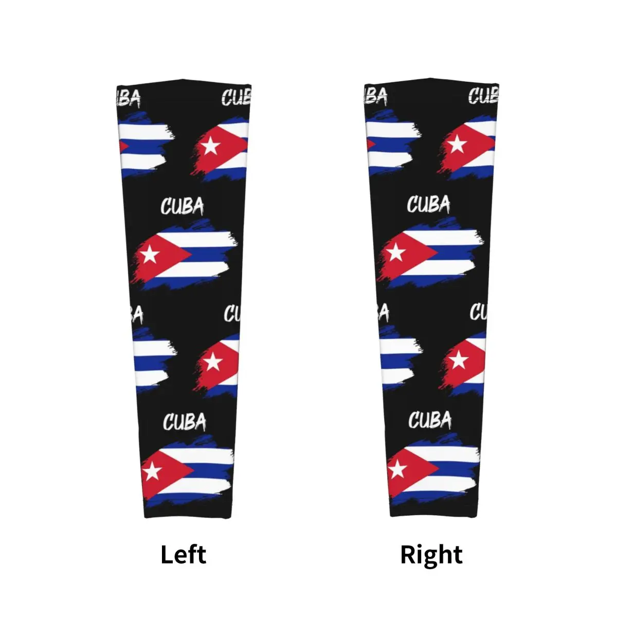كوبا العلم الكوبي العلم أكمام أذرع تبريد الرجال النساء الشمس الأشعة فوق البنفسجية حماية الوشم التستر الرياضة التبريد ركوب الدراجات
