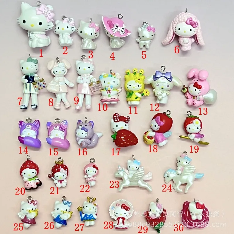 

Kawaii Hello Kitty Decoration Cute Cartoon Nail Mini Phone Chain Accessories Travel Women Supplies Student Gifts Wholesale