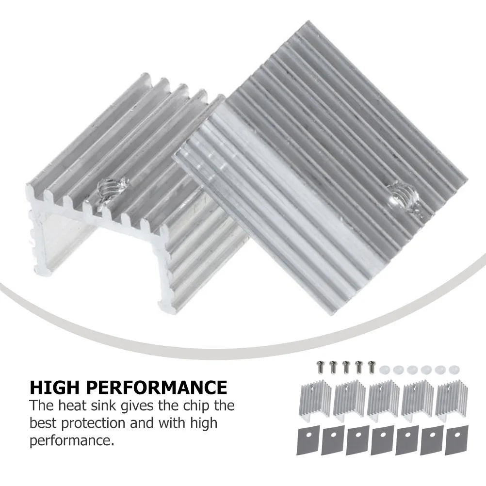 

10Pcs Aluminum Heat Sink Device Durable Long Lasting Radiator Metal Heat Sink Metal Cooler Fin Aluminum Cooler Fin