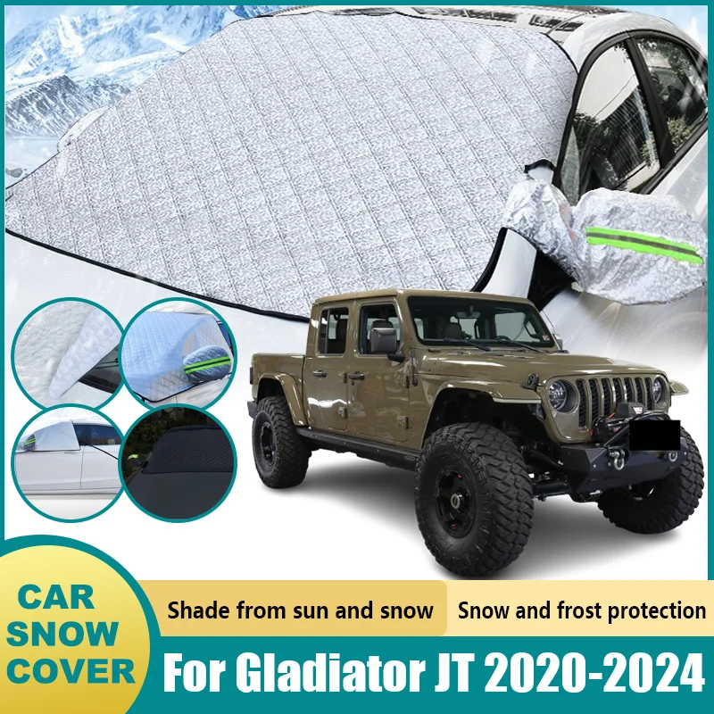 

Front Window Sunshades For Jeep Gladiator JT 2020-2024 Car Snow Cover Windshield Snow Shield SunShade Dust-proof Car Accessories