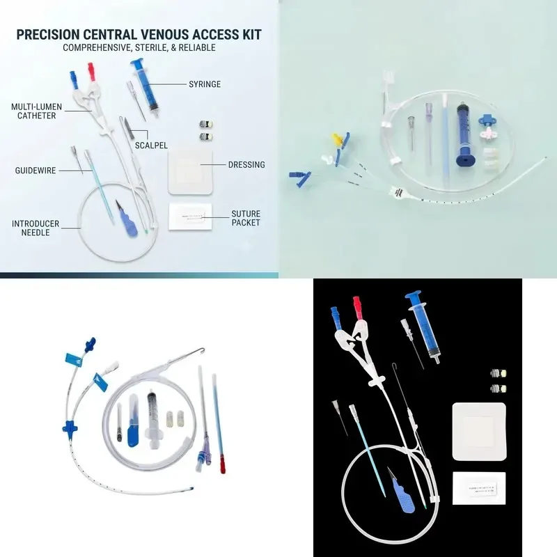 Sterile Disposable Double Lumen CVC Catheter Kit for Hospital Vascular Access
