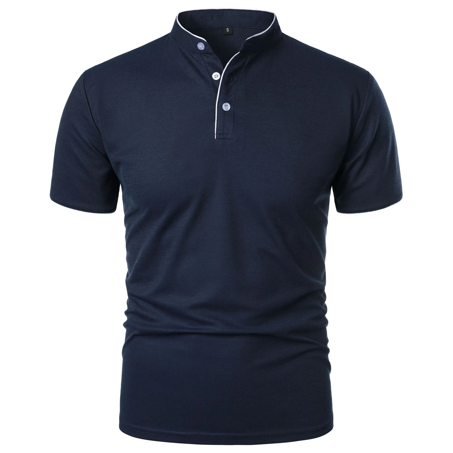 2026 Men's New Summer Solid Color Top Popular Fashion Short Sleeves Slim Short Sleeves
