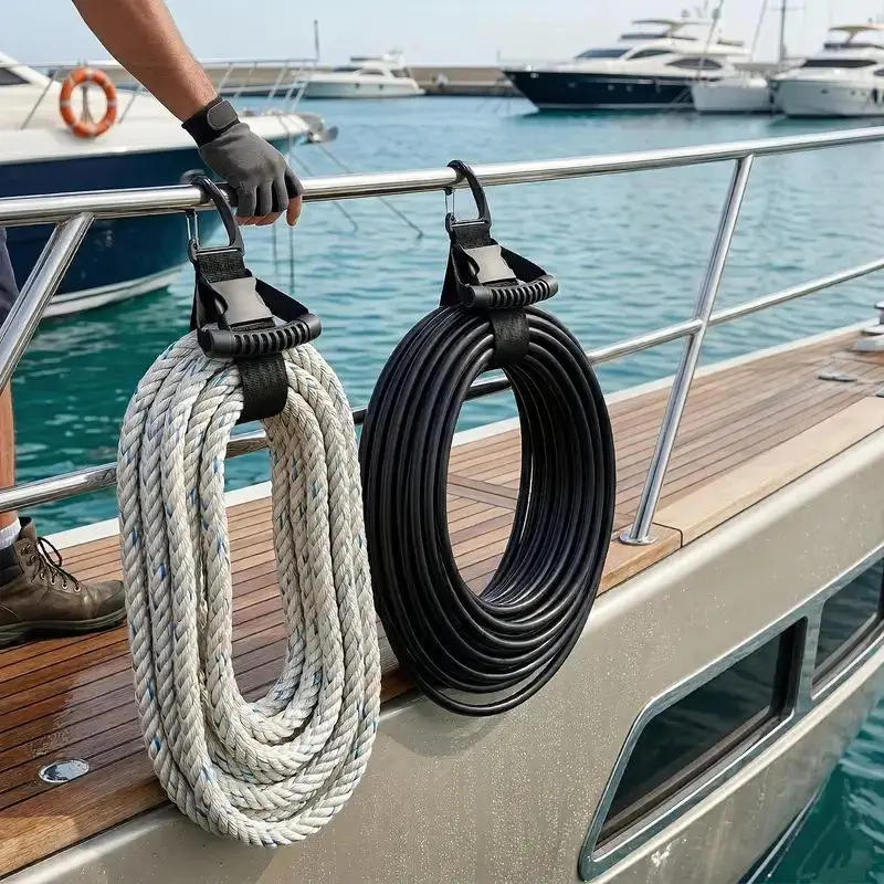 Heavy-Duty Nylon Storage Strap Adjustable Buckle Hook Holder Heavy Cord Tie Wire Management Cable Organizer For Storage