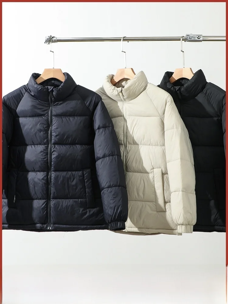 

Мужское зимнее повседневное пальто с хлопковой подкладкой и воротником-стойкой Thiened, ветрозащитное молодежное модное пальто из полиэфирного волокна