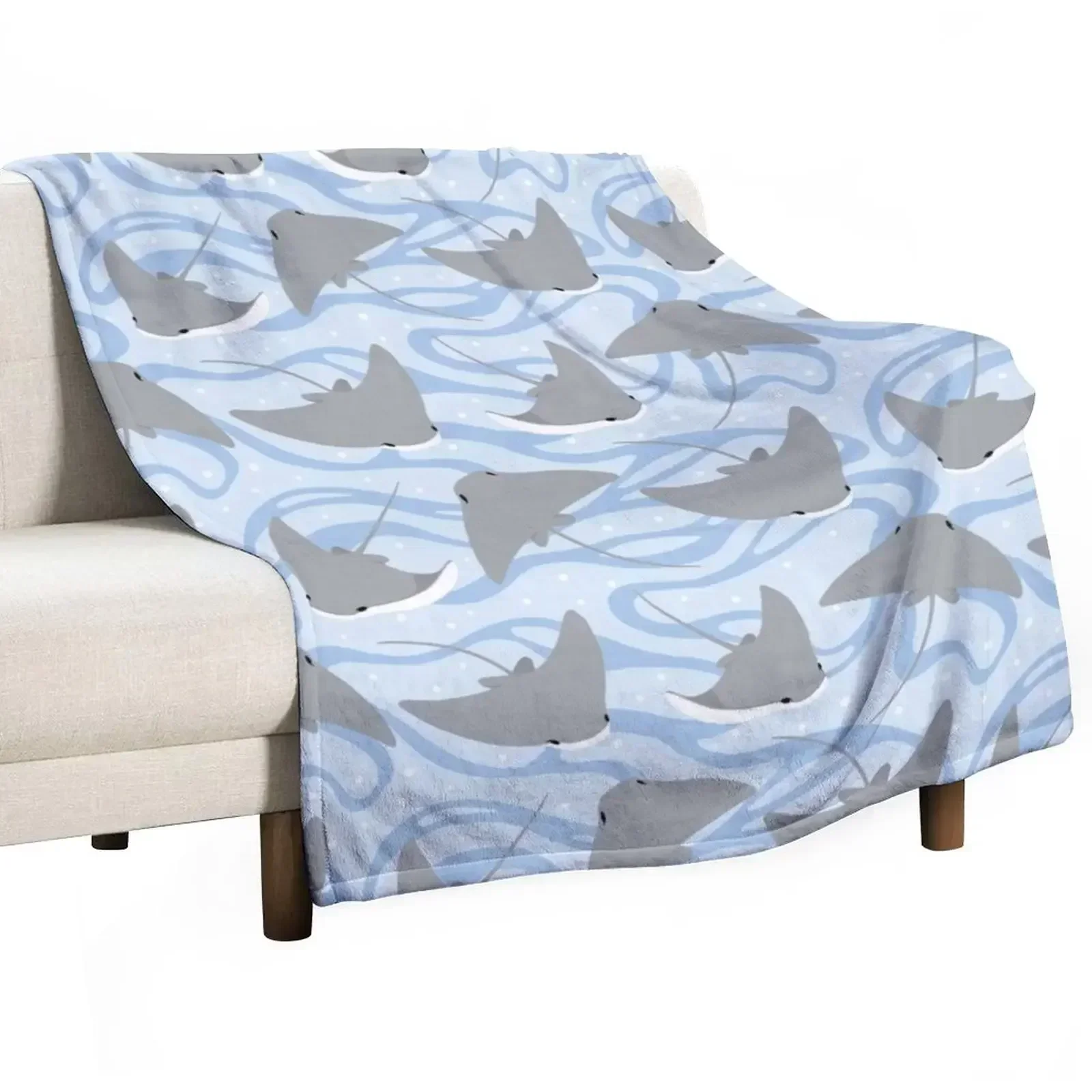 

Stingrays - Cownose Ray - Sticker Pack Throw Blanket Cozy Sofa Blanket for TV Watching Napping