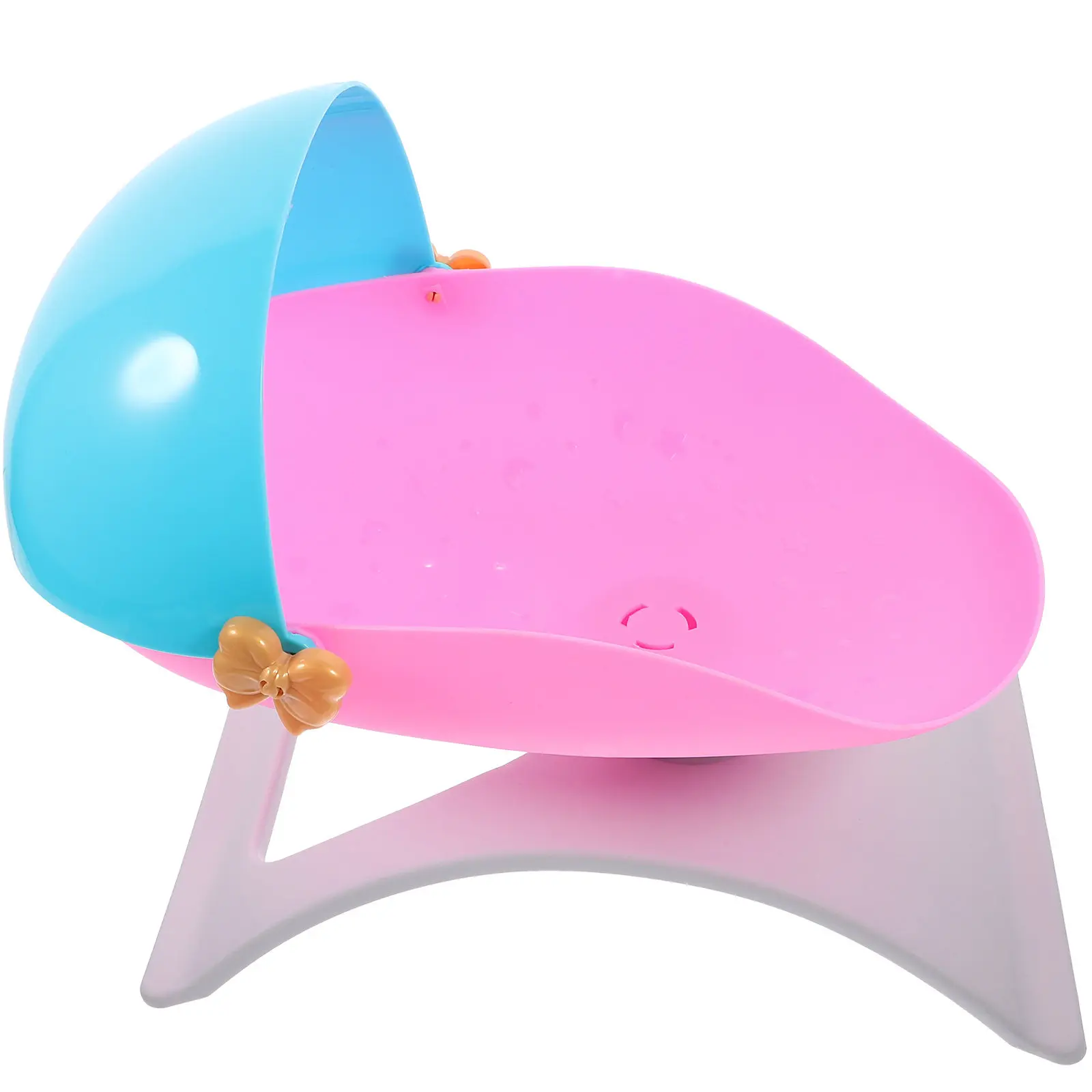 Role Play Crib Baby Bed Lightweight Compact Pretend Playing House Accessories Bed Crib Kids Toy