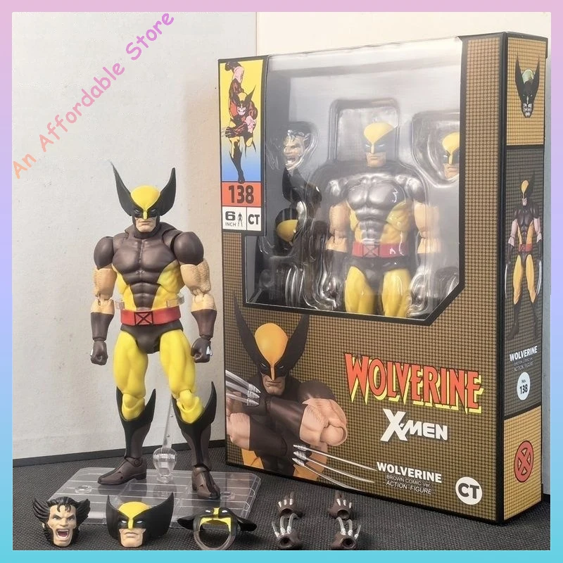 متوفر في المخزون Ct Toys Mafex 138 إصدار مانغا ولفيرين شخصية الحركة كو لوجان فستان المعركة البني مارفل موديل محمول باليد