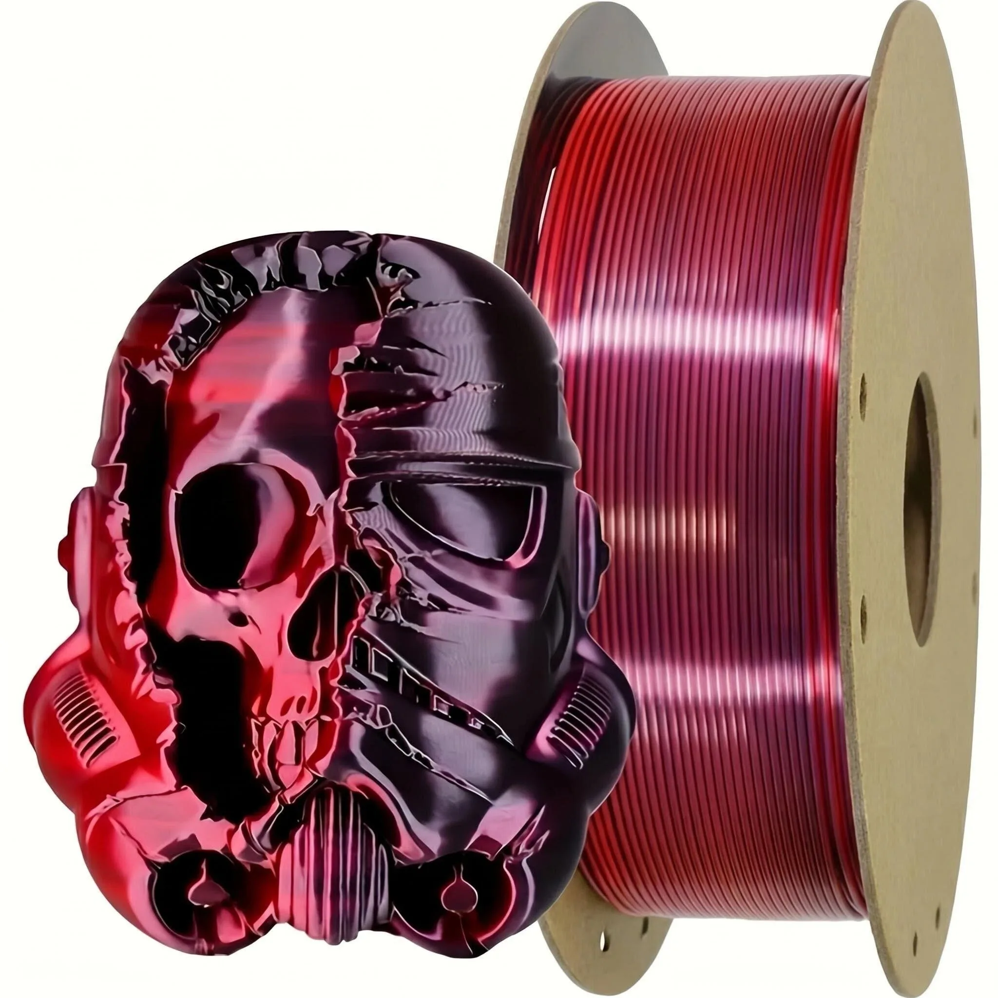 0.25KG Silk Color PLA 3D Printer Filament, Dual or Tri Color Shiny PLA Filament 1.75mm extures, 360° Spin Unveils Varied Colors