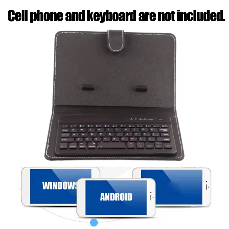 

1/2 шт.-чехол для беспроводной Bluetooth-клавиатуры, кожаный чехол (сотолочный телефон и клавиатура в комплект не входит)