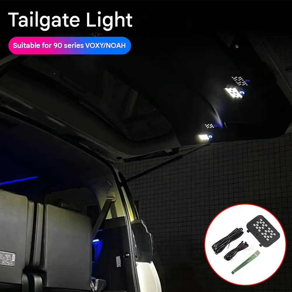 LED Tailgate Light for Toyota Voxy Noah 90 Series Right Hand Drive ABS Trunk Illumination Kit 3 Brightness Levels Camping Lamp